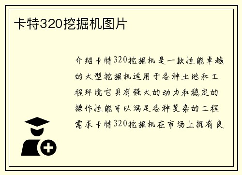 卡特320挖掘机图片